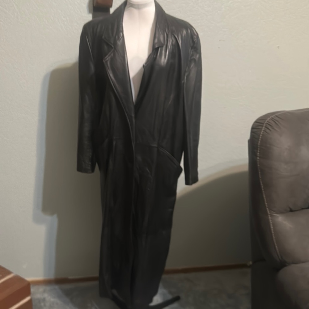 Vintage leather trenchcoat